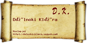 Dálnoki Klára névjegykártya