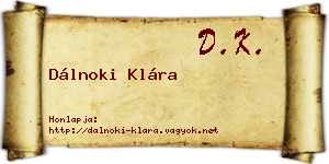 Dálnoki Klára névjegykártya